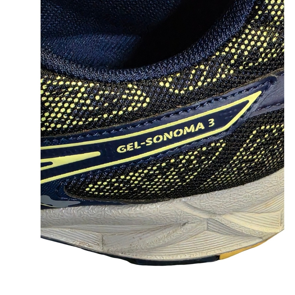Asics Gel-Sonoma 3 Women Trail Running Shoes Grey Navy Blue Yellow T774N Size 10 - Picture 9 of 11